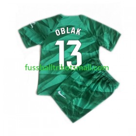 Fußballtrikots Atlético Madrid Jan Oblak 13 Torwart Kinder 2023-2024 Kurzarm Auswärts-trikot kaufen